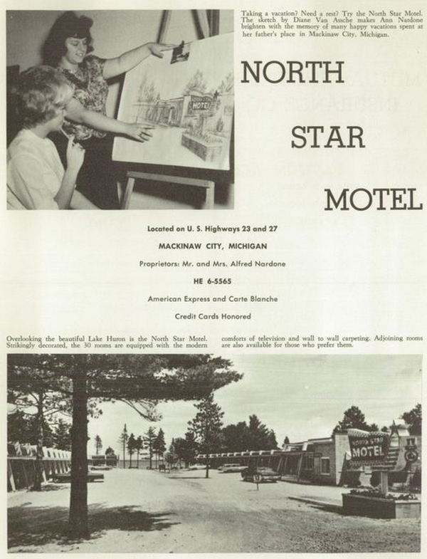 North Star Motel - 1963 Yearbook Ad (newer photo)